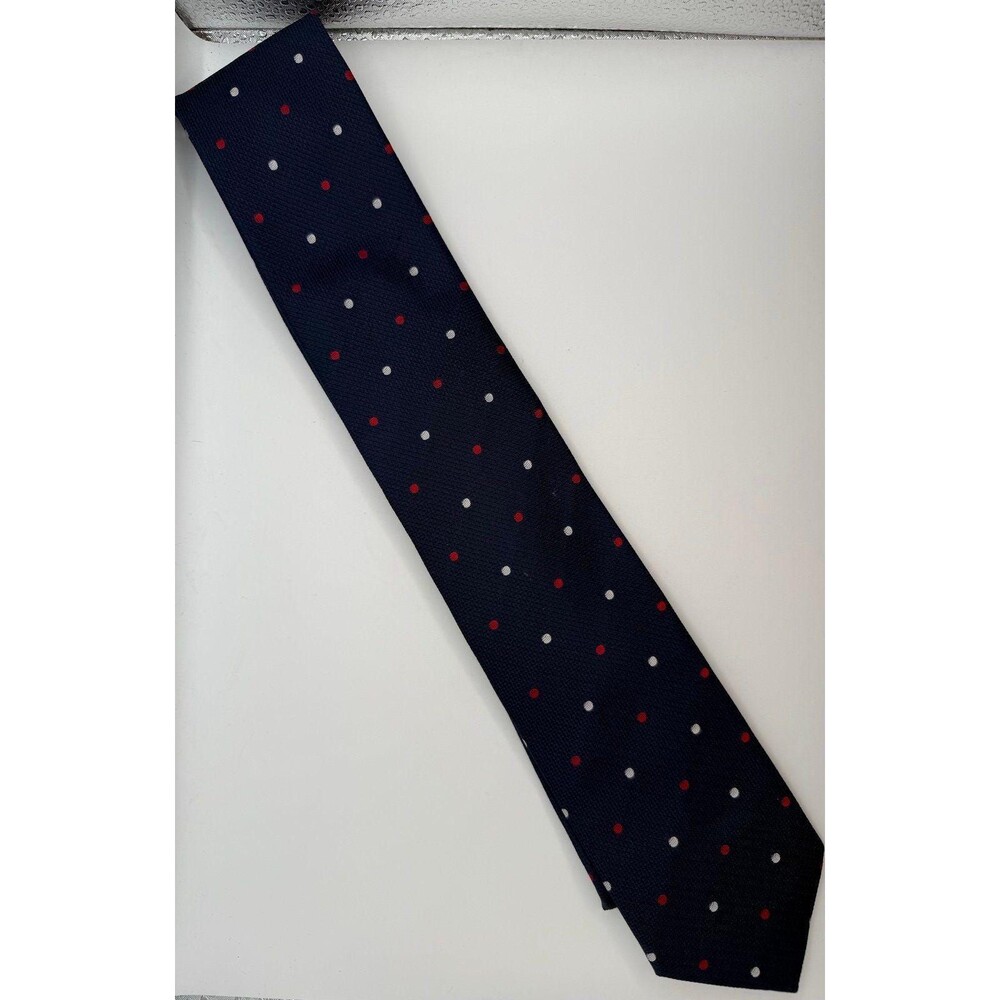 Vintage Christian Dior x Saks Fifth Avenue Silk Tie Blue